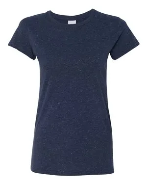 J America 8138 Women’s Glitter Short Sleeve T-Shirt