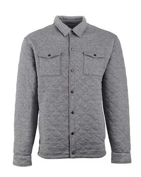 J America 8889 Quilted Jersey Shirt Jacket