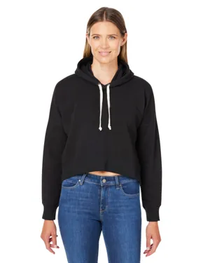 J America 8853JA Ladies Triblend Cropped Hooded Sweatshirt