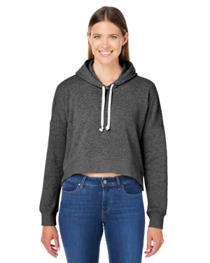 J America 8853JA Ladies Triblend Cropped Hooded Sweatshirt