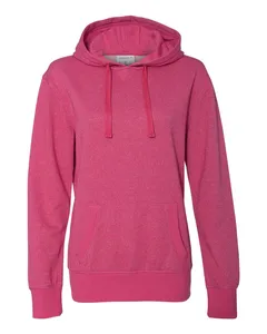 J America 8860 Women’s Glitter French Terry Hooded Sweatshirt