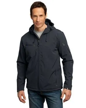 Port Authority J706 Textured Hooded Soft Shell Jacket.