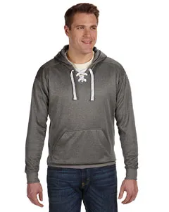 J America JA8833 Adult Sport Lace Poly Hooded Sweatshirt