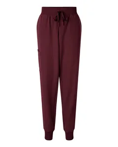 W20003 Jaanuu Womens Silex Knit-Waist Scrub Joggers