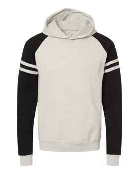 Jerzees 97CR Unisex NuBlend Varsity Color-Block Hooded Sweatshirt