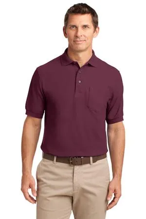 Port Authority K500P Silk Touch Polo with Pocket.
