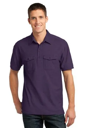 Port Authority K557 Oxford Pique Double Pocket Polo.