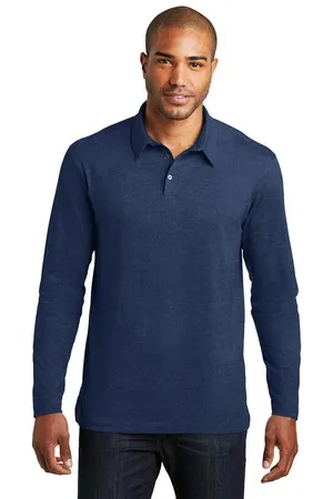 Port Authority K577LS Long Sleeve Meridian Cotton Blend Polo.