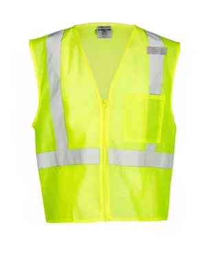 1089-1090 Kishigo Single Pocket Zipper Mesh Vest