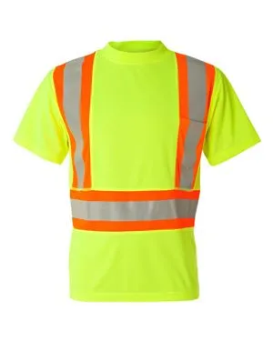 Kishigo 9120-9121 Class 2 Flat Stitch Self-Fabric Panels T-Shirt