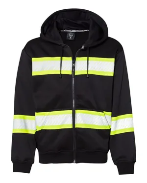 B310-313 Kishigo EV Series Enhanced Visibility Full-Zip Hooded Sweatshirt
