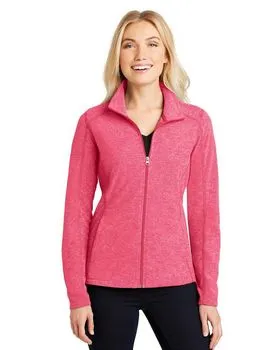 Port Authority L235 Ladies Heather Microfleece Full-Zip Jacket.