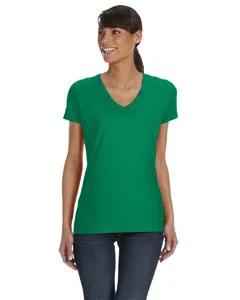 Fruit of the Loom L39VR Ladies HD Cotton V-Neck T-Shirt