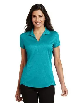 Port Authority L576 Ladies Trace Heather Polo.