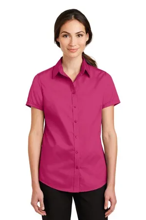 Port Authority L664 Ladies Short Sleeve SuperPro Twill Shirt.