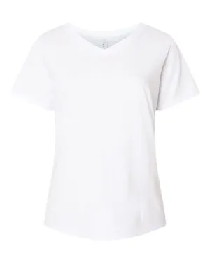 LAT 3817 Ladies Curvy V-Neck Fine Jersey T-Shirt
