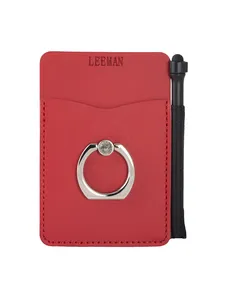 Leeman LG401 Tuscany Card Holder With Metal Ring Phone Stand And Stylus