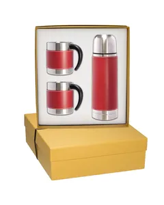 Leeman LG-9278 Tuscany Thermal Bottle And Coffee Cups Gift Set
