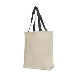 Liberty Bags 8868 Natural Tote with Contrast-Color Handles