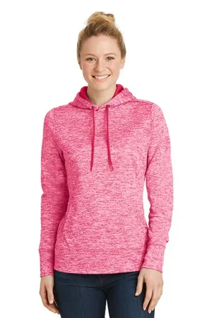 Sport-Tek LST225 Ladies PosiCharge Electric Heather Fleece Hooded Pullover.