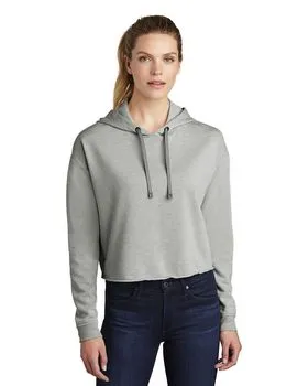 Sport-Tek LST298 Ladies PosiCharge Tri-Blend Wicking Fleece Crop Hooded Pullover