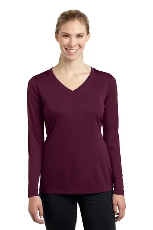 Sport-Tek LST353LS Ladies Long Sleeve PosiCharge Competitor V-Neck Tee.
