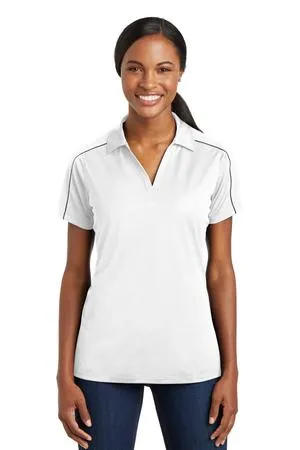 Sport-Tek LST653 Ladies Micropique Sport-Wick Piped Polo.