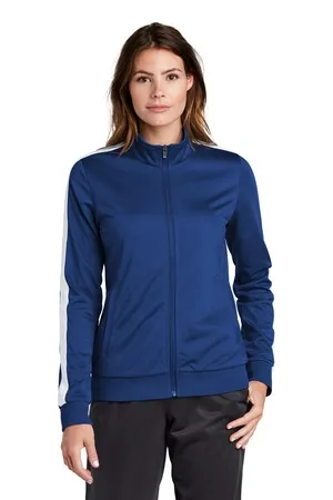 Sport-Tek LST94 Ladies Tricot Track Jacket.