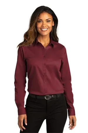 Port Authority LW808 Ladies Long Sleeve SuperPro React Twill Shirt.