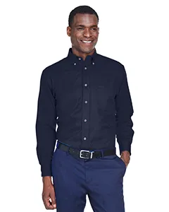 Harriton M500 Mens Easy Blend Long-Sleeve Twill Shirt with Stain-Release