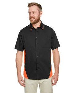 Harriton M586 Mens Flash IL Colorblock Short Sleeve Shirt