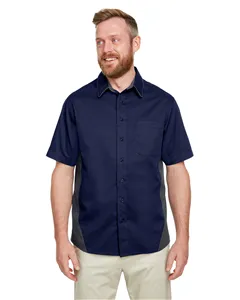 M586 Harriton Mens Flash IL Colorblock Short Sleeve Shirt