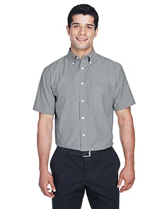 M600S Harriton Mens Short-Sleeve Oxford with Stain-Release