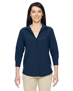 Harriton M610W Ladies Paradise 3/4-Sleeve Performance Shirt