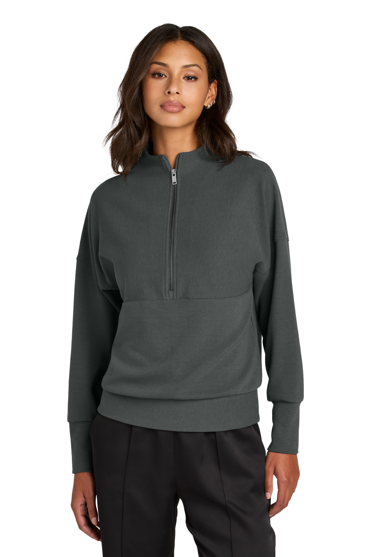 MM3041 Mercer+Mettle Womens Linear Texture 1/4-Zip