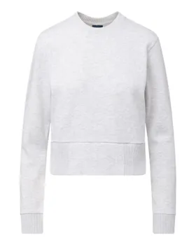 MV Sport W22106 Womens Cloud Fleece Crop Crewneck Sweatshirt