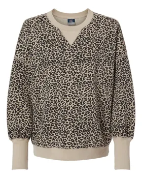 W22712 MV Sport Womens Sueded Fleece Crewneck Sweatshirt