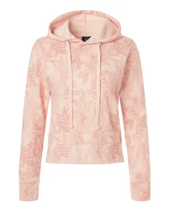 MV Sport W24105 Womens Maddie Floral Print Hooded Sweatshirt