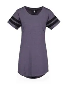 MV Sport W20422 Womens Varsity T-Shirt Dress