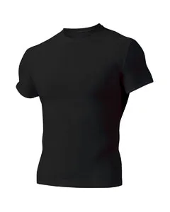 A4 N3130 Adult Polyester Spandex Short Sleeve Compression T-Shirt