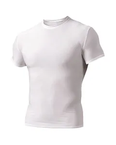 A4 N3130 Adult Polyester Spandex Short Sleeve Compression T-Shirt