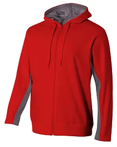 A4 N4251 Adult Tech Fleece Full Zip Hooded Sweatshirt