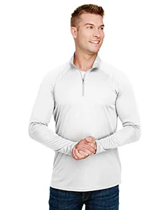 A4 N4268 Adult Daily Polyester 1/4 Zip