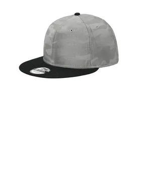 NE407 New Era Camo Flat Bill Snapback Cap