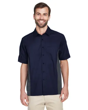 North End 87042 Mens Fuse Colorblock Twill Shirt