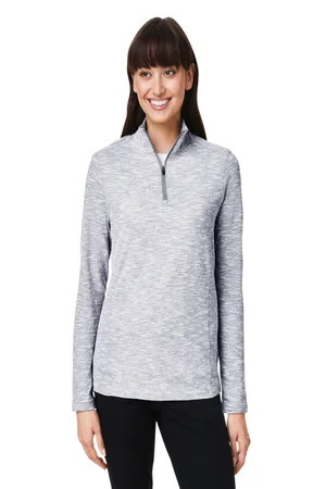 North End NE415W Ladies Eclipse Jacquard Quarter-Zip