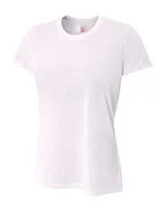 A4 NW3264 Ladies Shorts Sleeve Spun Poly T-Shirt