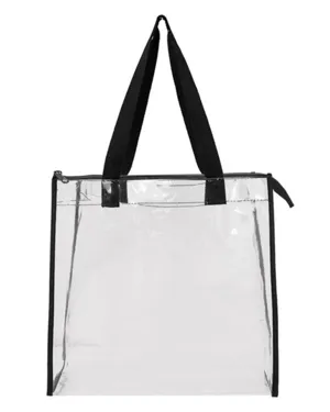 OAD OAD5006 Clear Zippered Tote with Full Gusset