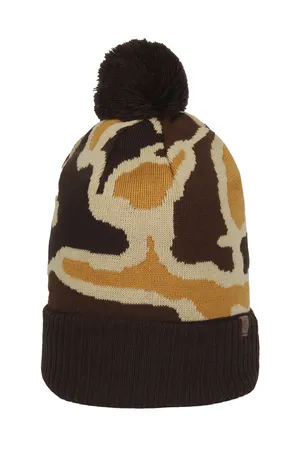 Outdoor Cap KNFWILD Knit Printed Watch Cap with Pom
