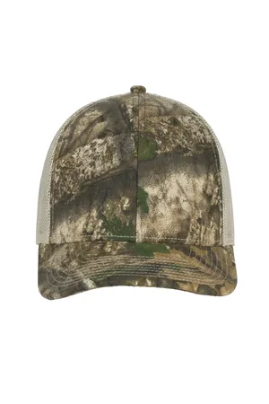 Outdoor Cap OC771C Structured Camo Trucker With Solid Mesh Back Hat